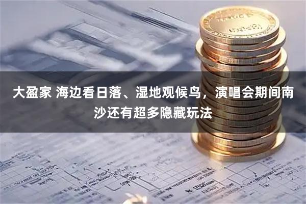 大盈家 海边看日落、湿地观候鸟，演唱会期间南沙还有超多隐藏玩法